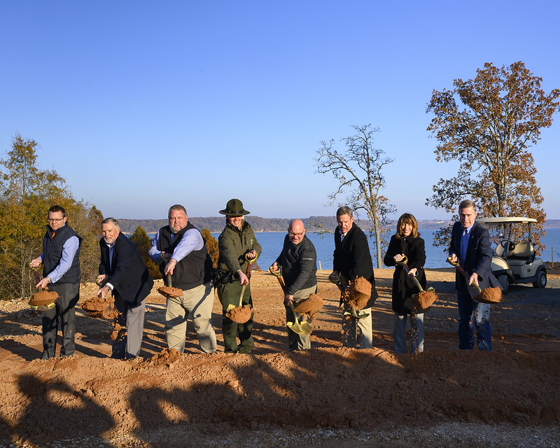 Groundbreaking ceremony at The Lodge at Paris Landing in Buchanan TN