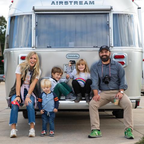 Pictured left to right: Ellie, Rivers, Huck, Emmylou and Drew Holcomb. 