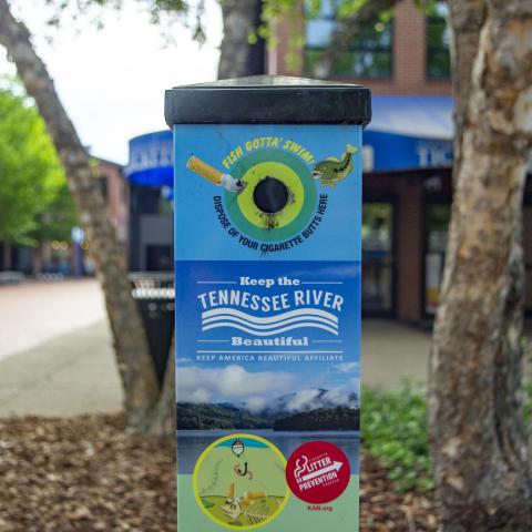 •	Cigarette butt recycling receptacles recently have been placed at numerous locations on the Aquarium plaza. Cigarette filters are the most-littered item in the world, with 4-6 trillion estimated to be discarded globally each year.