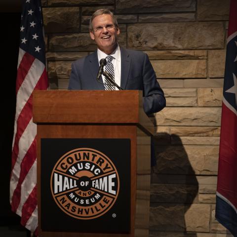 Gov. Bill Lee at the Country Music Hall of Fame and Museum's Ford Theater.