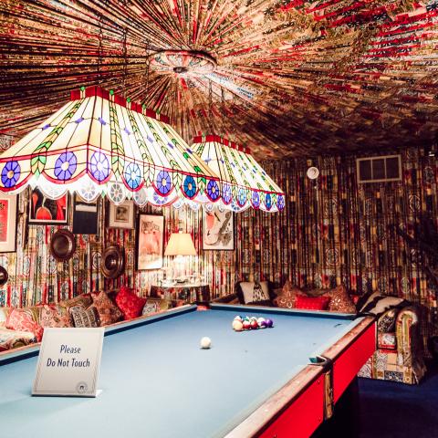 Billiard room at Elvis Presley's Graceland in Memphis TN