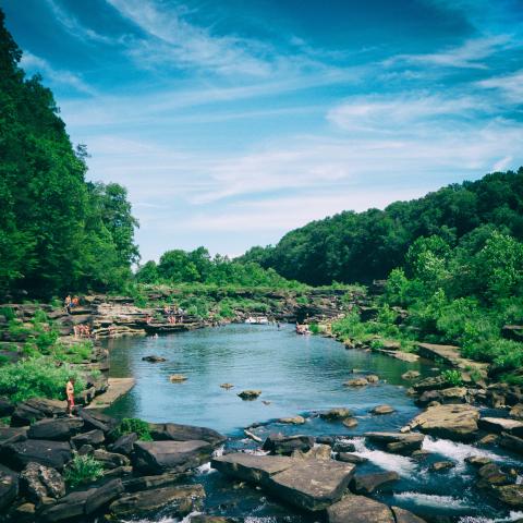 Swimming hole at Rock Island State Park